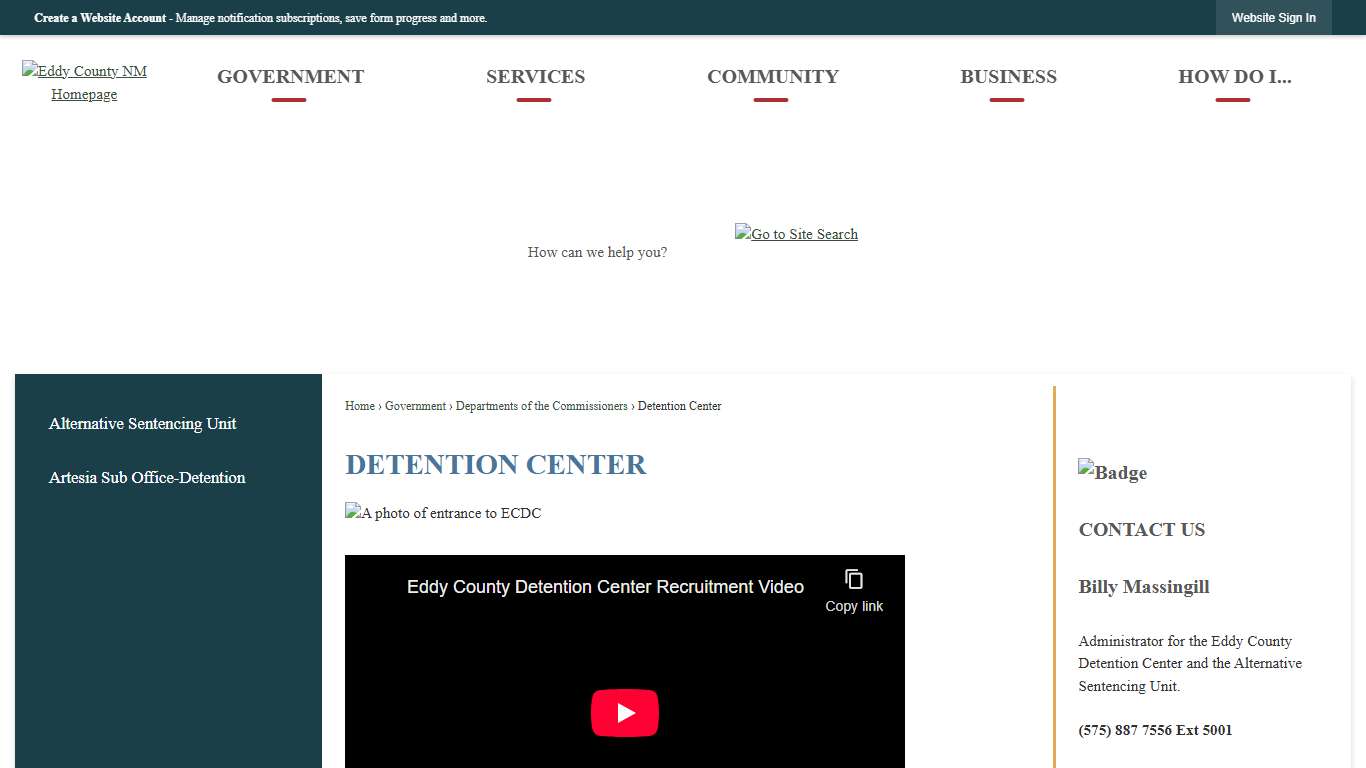 Detention Center | Eddy County, NM